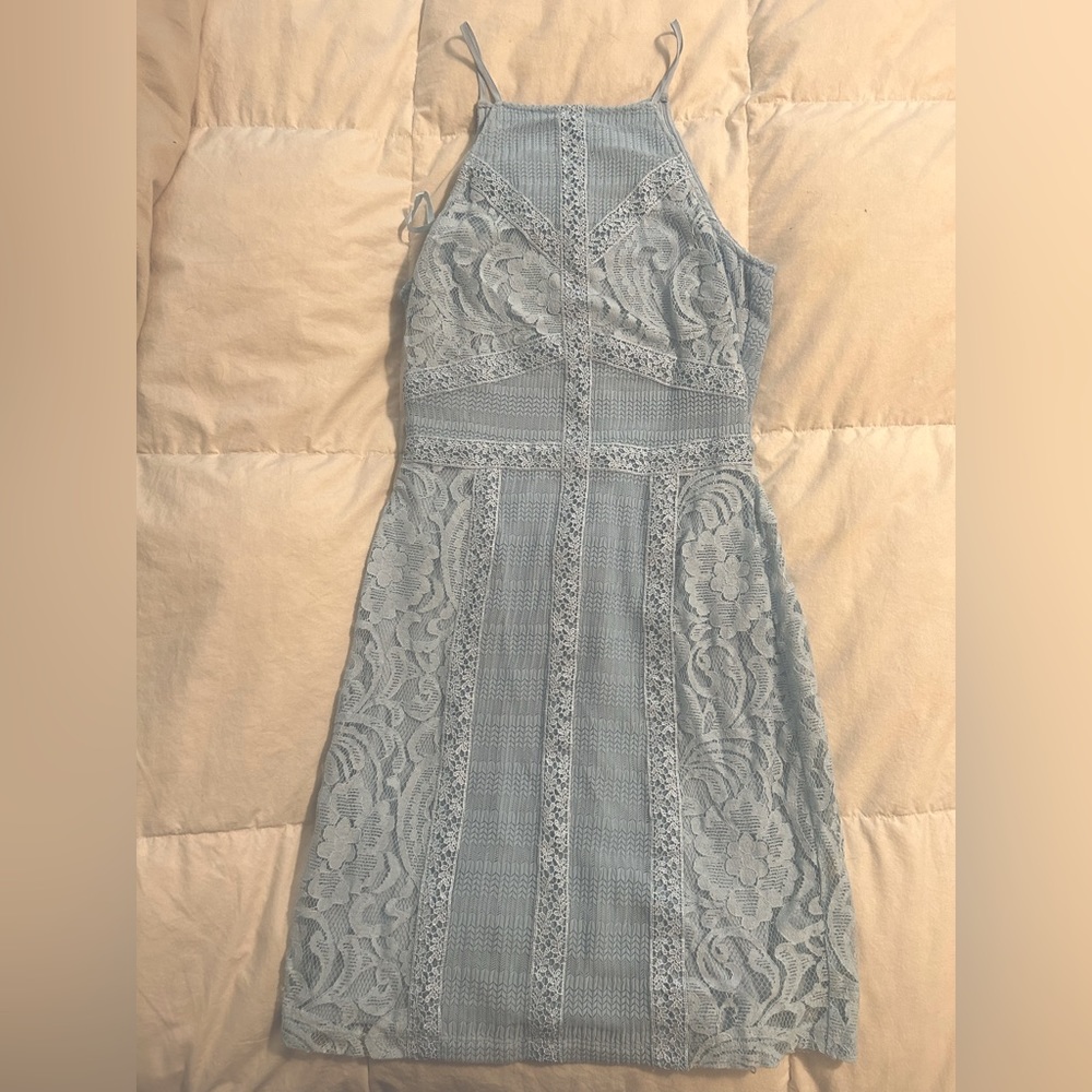 Beautiful Gianni Bini baby blue lace sleeveless dress